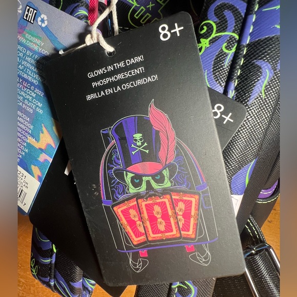 Disney Villains x Loungefly Dr Facilius Glow in the dark bag NWT - Picture 9 of 16